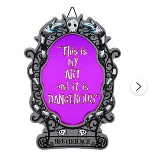 Beetlejuice Halloween Decor Sign Delia Deets My Art is Dangerous 2024